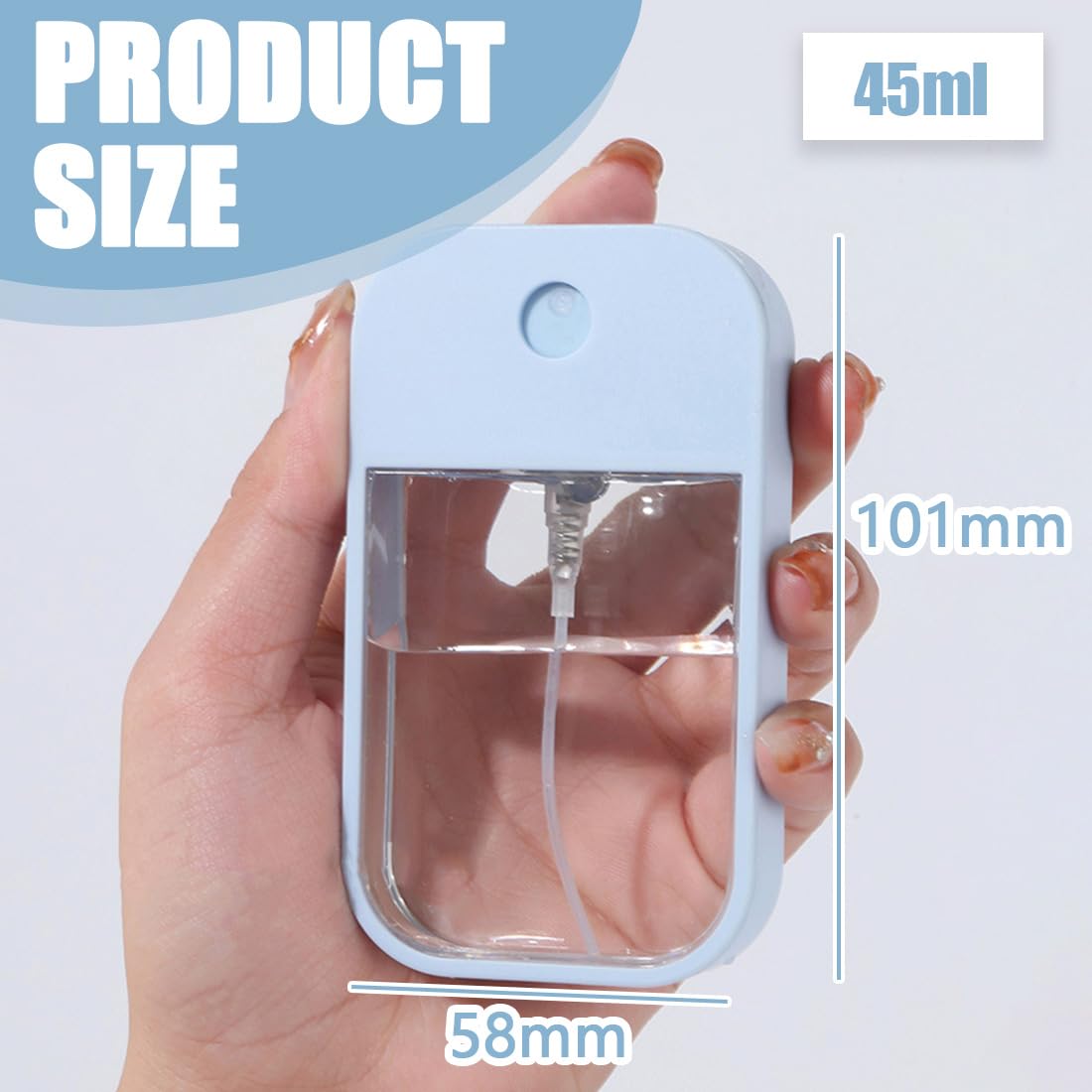 3 Piezas Botellas de Spray de 45 ML, Pequeñas, Reutilizables, Mini Botellas de Pulverización de Niebla Fina Viene con 1 Embudos, para Perfumes Cuidado Personal, Cosméticos — view 2