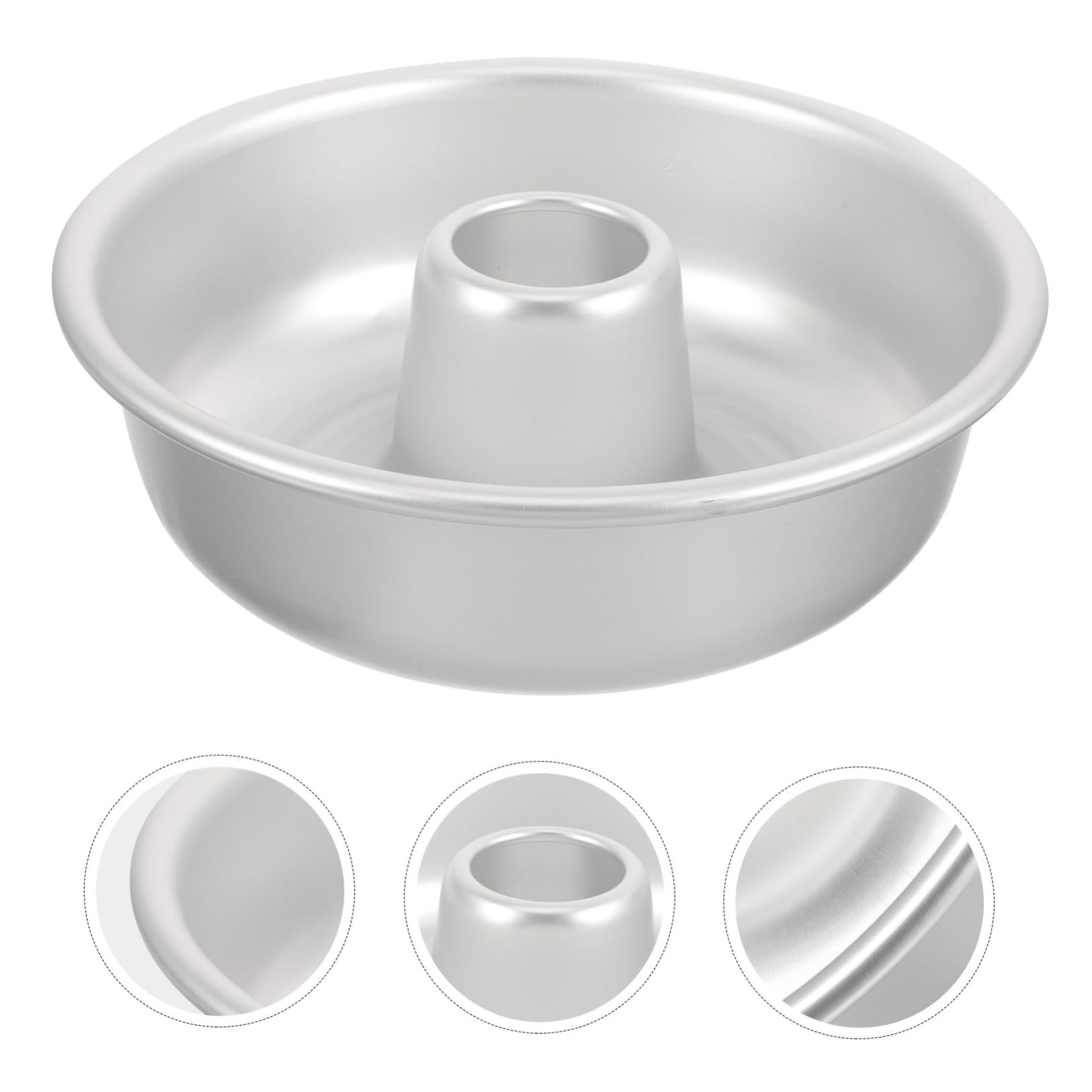 Moule à Gâteau en Alliage D'aluminium Non Adhésif pour Donuts Creux, Résistant Four, pour Pâtisserie Maison et Boulangerie Argenté