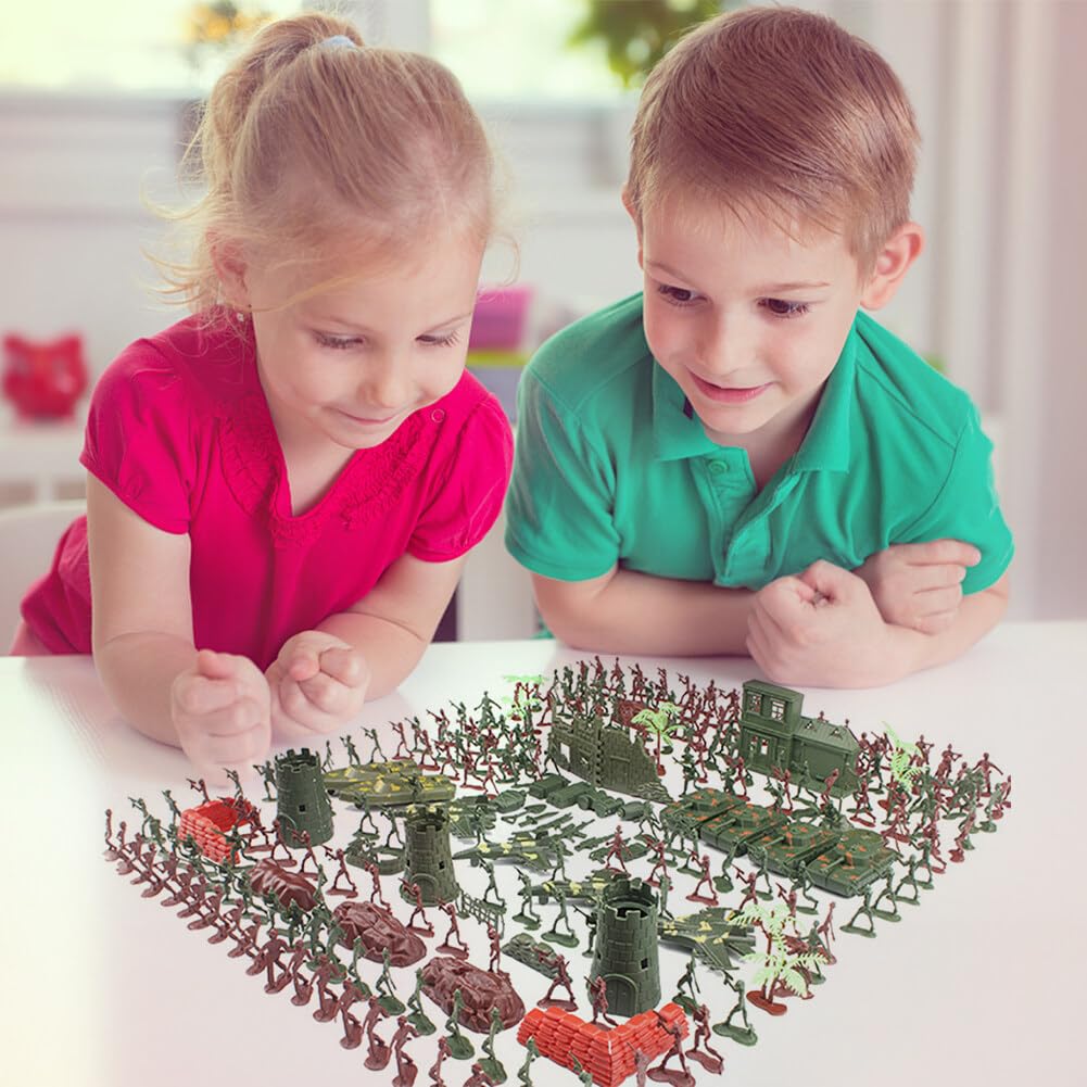 Mini Soldaten Figuren Spielzeug Set Armee Spielzeug Paket Soldier Spielset Armee Actionfiguren Militär Modell Militär Toy Plastik-Soldatenfiguren Spielzeug Militärspielset für Kinder 290Teilig