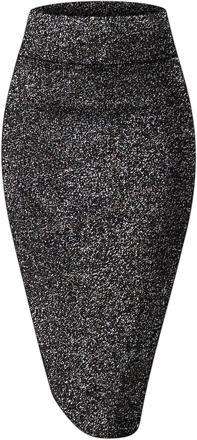 Sweet Hearts Women’s Basic Stretch Pencil Skirt- Regular & Plus Size- Below Knee Office Midi Bodycon Nylon Skirt Made in USA - Image 3