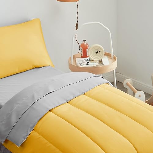 Miniatura 3 de UOZZI BEDDING Juego de sábanas para niños pequeños de 4 piezas, ultra suave y transpirable, incluye edredón, sábana encimera, sábana bajera y funda