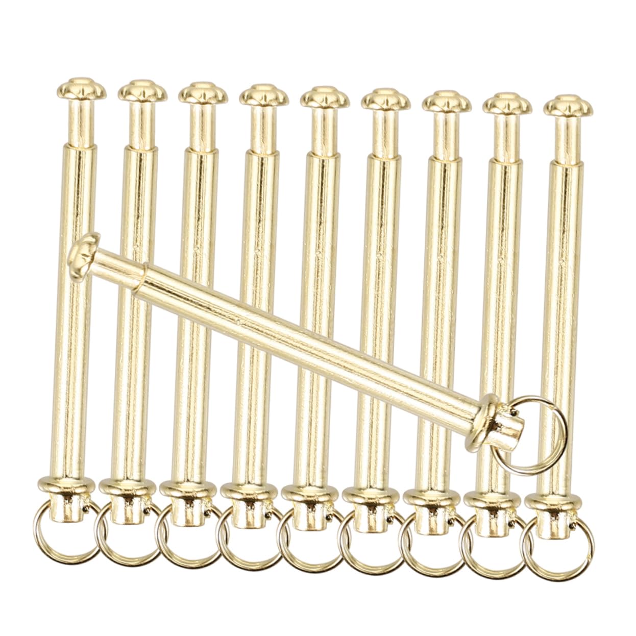 10sets Fan Construction Connectors Plated Rivets for Folding Fan Repair Assorted with Easy to Install Replacement Hardware