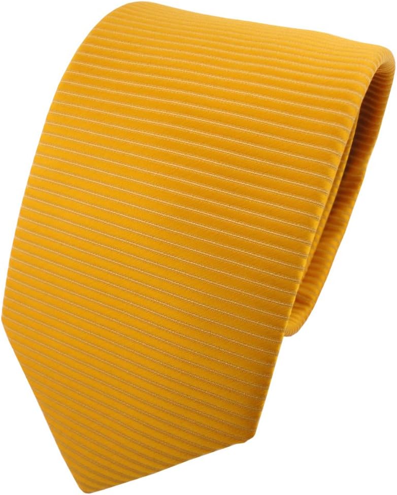 TigerTie Designer tie necktie yellow gold-yellow striped - tie necktie necktie