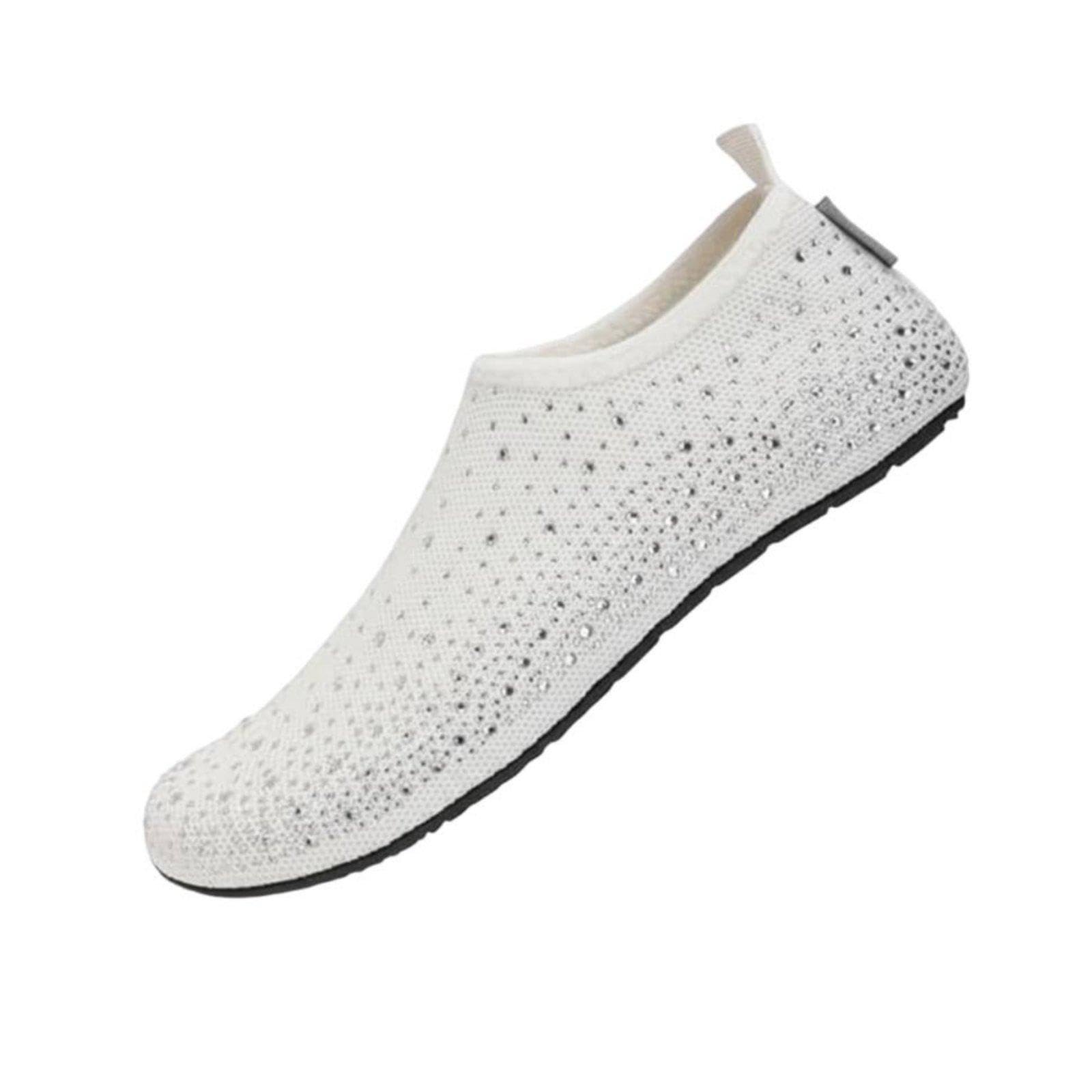 TRENDYNEST Quick-Dry Water Shoes Cut-Resistant Breathable Swim Shoes Flexible Athletic Gear for Stream Crossing White 36-37-picture-9