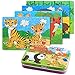 BBLIKE Jigsaw Wooden Puzzles Toy in a Box for Kids, Pack of 4 with Varying Degree of Difficulty Educational Learning Tool Best Birthday Present for Boys Girls (Animal)