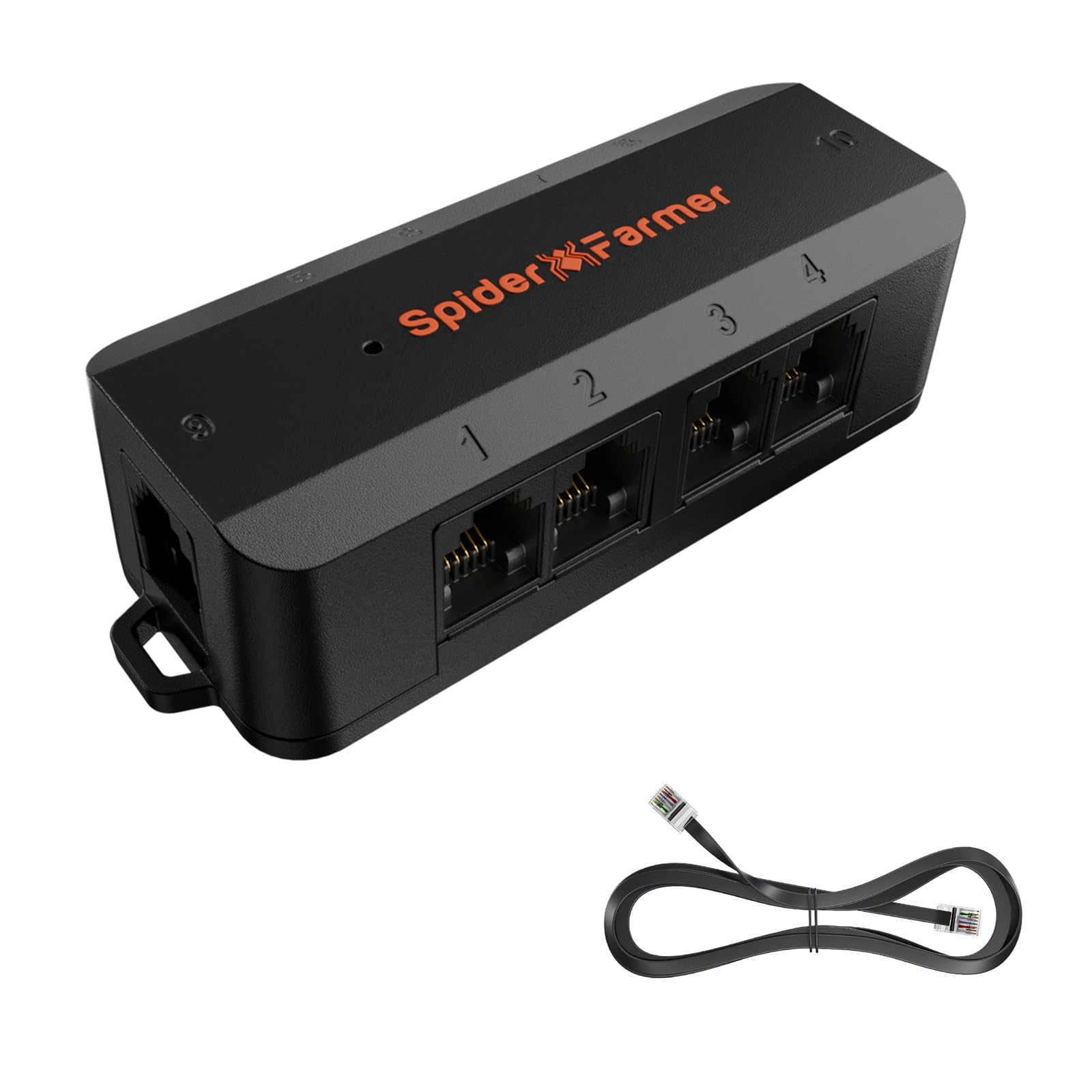 Spider Farmer GGS Pro Adapter, universeller 10 PortErweiterungs Hub mit RJ12-Kabel für das GGS Anbausystem Pflanzenzucht im Innenbereich, Hausgarten