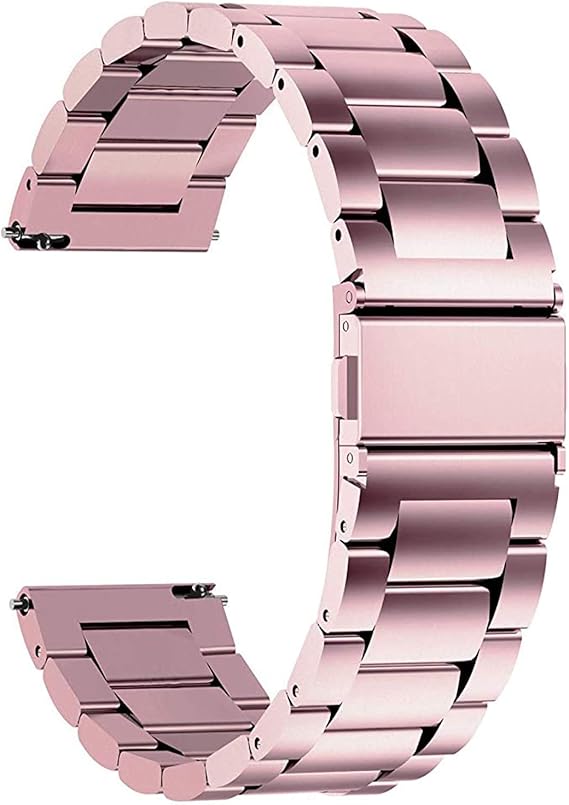 Amazon 時計バンド ベルト16mm ステンレス Fullmosa スマートウォッチバンド ベルト 腕時計バンド 16mm 18mm mm 22mm 24mm交換ベルトステンレス 金属ベルト16mm ローズピンク 時計バンド 腕時計 通販
