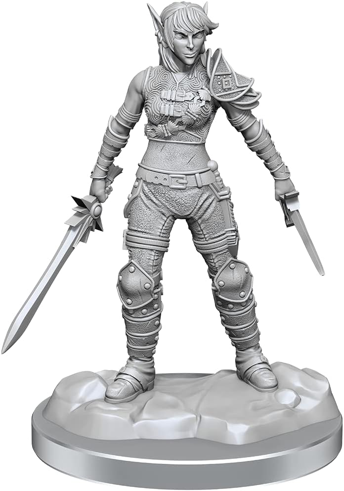 WizKids D&D Nolzur's Marvelous Miniatures: Elf Rogue & Half-Elf Rogue Protégé