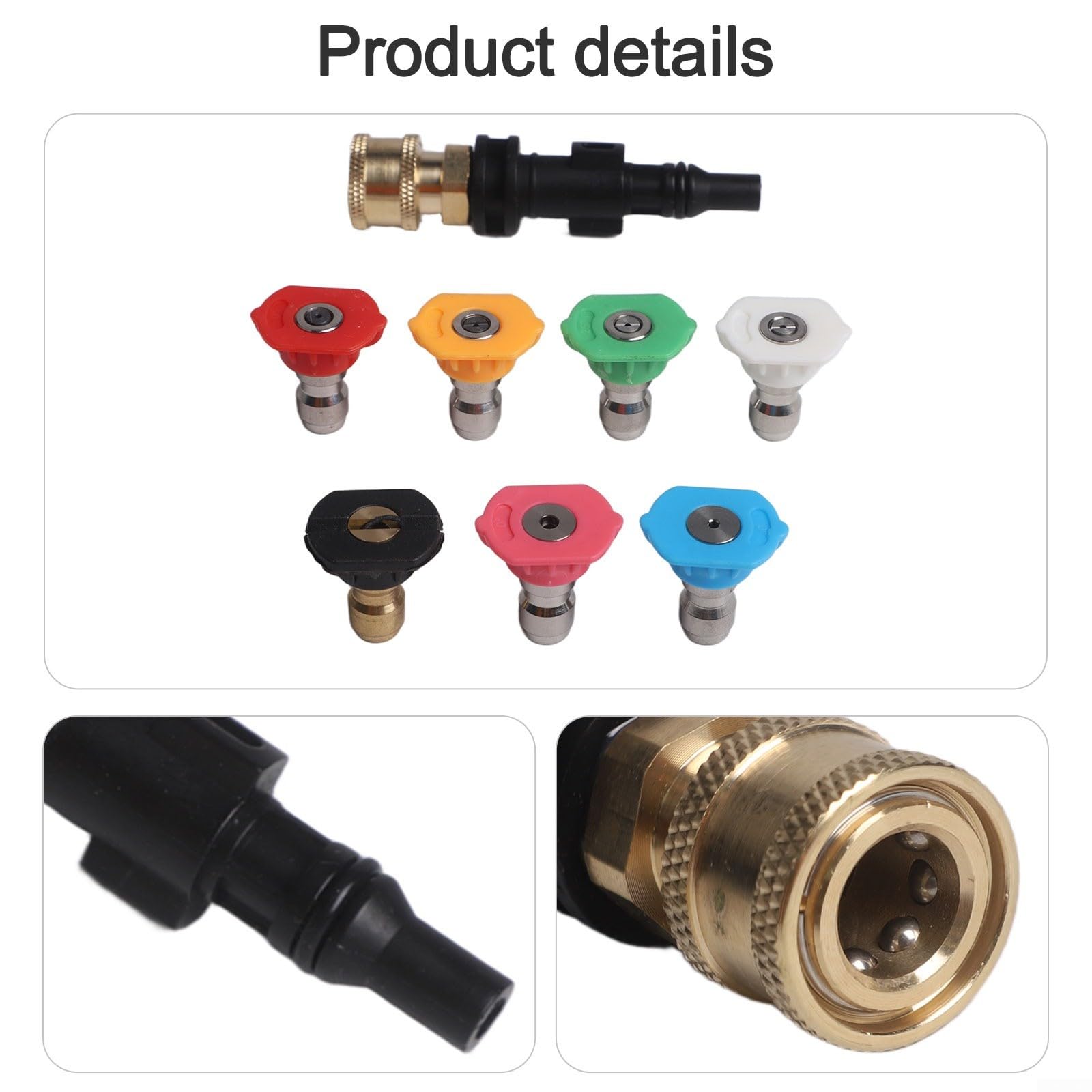 Boquilla de tanque de espuma de alta presión con adaptador de conexión rápida de 1/4 para LAVOR para PARKSIDE PHD para VAX para STERWINS para CRAFTSMAN para CHAMPION latón y plástico 3500 PSI