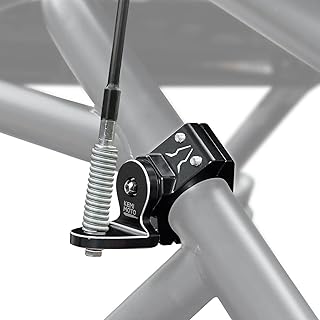 Kemimoto 1PCS Heavy Duty Adjustable UTV Flag Mount Whip Light Mounting Bracket for 1.75 to 2 inch Roll Bar Compatible with Polaris RZR Compatible with Can Am Commander Compatible with Talon 1000