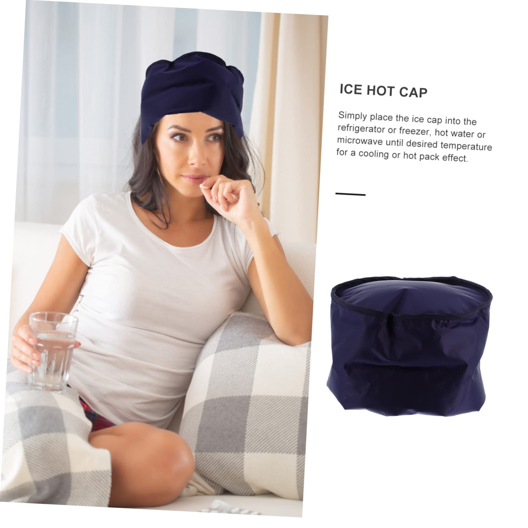 GANAZONO Cappello Sicuro e Terapia Caldo Refrigerante Blu Riutilizzabile Freddo di Perdite per Collo e Spalle