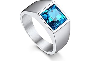 Elegant Stainless Steel Birthstone Rings for Women