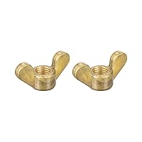 Vista 8 de uxcell Tuercas de ala de latón, tuerca de mariposa M5 M5, aprieta los sujetadores para muebles, maquinaria, equipo electrónico, 8 piezas