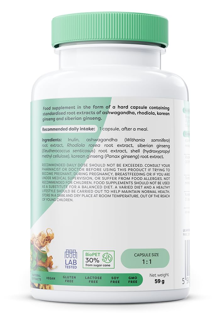 Osavi Ashwagandha + Rhodiola & Ginseng - 120 vegan capsules