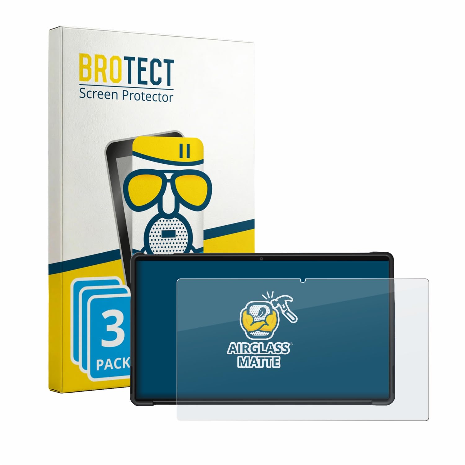 BROTECT Entspiegelungs Schutzglas für Jumper 23 15.4" (3 Stück) Schutzfolie Glas Matt [Extrem Kratzfest 9H, Anti-Reflex, Anti-Fingerprint]