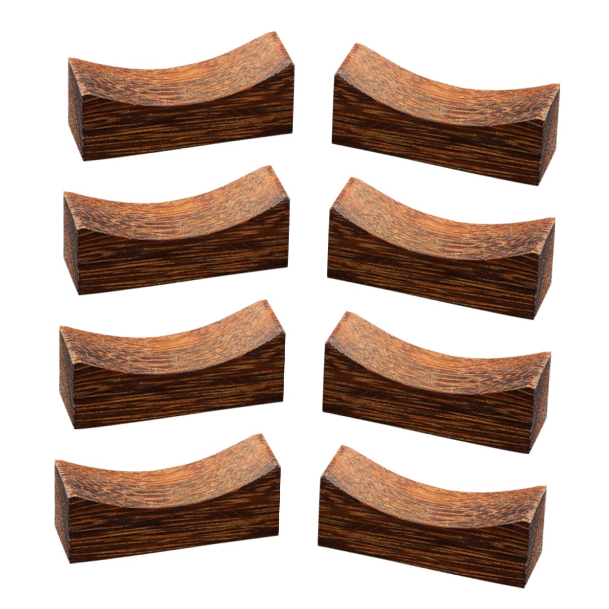 Cabilock 8Pcs Wooden Japanese Chopstick Rest Elegant Utensil Holder for Chopsticks Spoons Forks Sophisticated Design for Home Dining Restaurant Use Keeps Utensils Clean