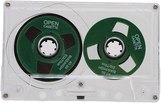 Blank Cassette Tape, 50 Minute Sound Recording, Double Sided Empty Tape, Open Reel Blank Audio Cassette Tape for Music Recording Green