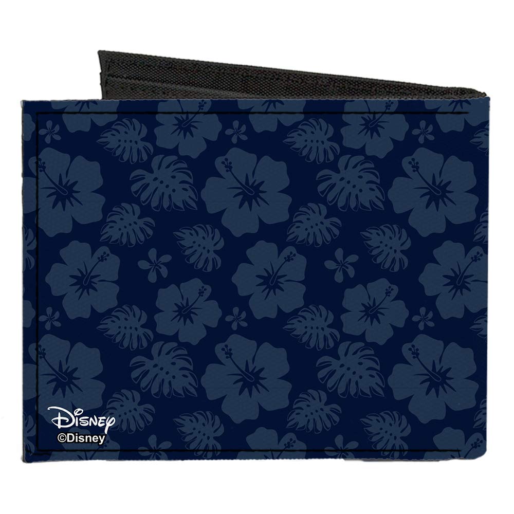 Buckle-Down Men's Standard Canvas Bifold Wallet-Lilo & Stitch, 4.0
