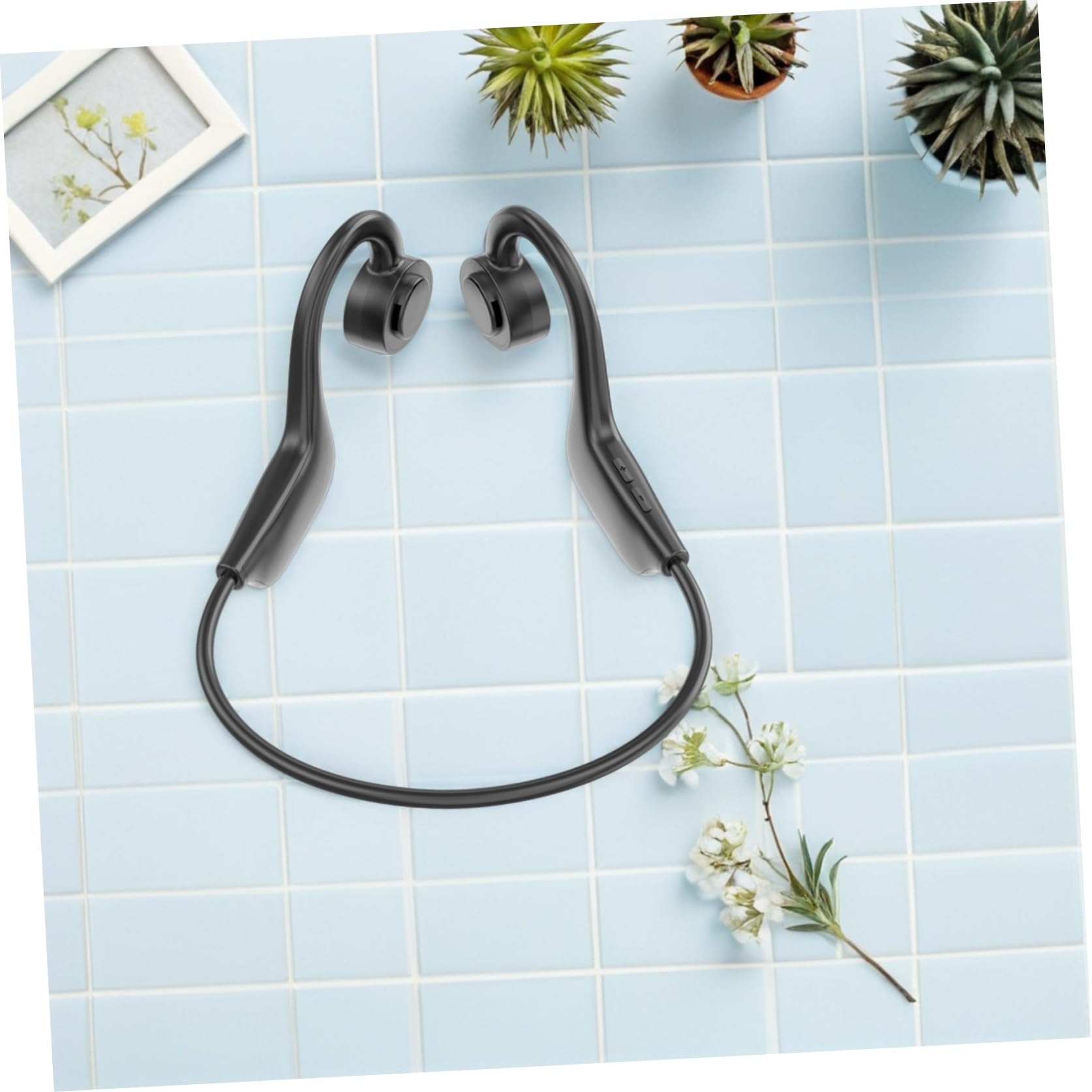BESTonZON Auriculares Inalámbricos De Conducción Ósea Compactos y Ligeros para Ejercicio Conexión Versátil y Sonido para Correr