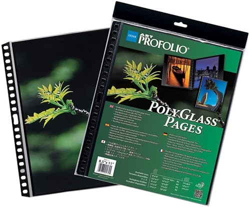 Miniatura 5 de ProFolio by Itoya, Art ProFolio PolyGlass, paquete de 10 páginas de repuesto para carpetas de anillas múltiples, retrato, 8.5 x 11 pulgadas