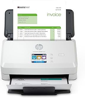 HP ScanJet Pro N4000 snw1 (6FW08A) 40ppm Wi-Fi/USB Color Duplex Scanner with Control Panel for Documents, Photos, Receipts, and Cards. Twain/ISIS Drivers Included