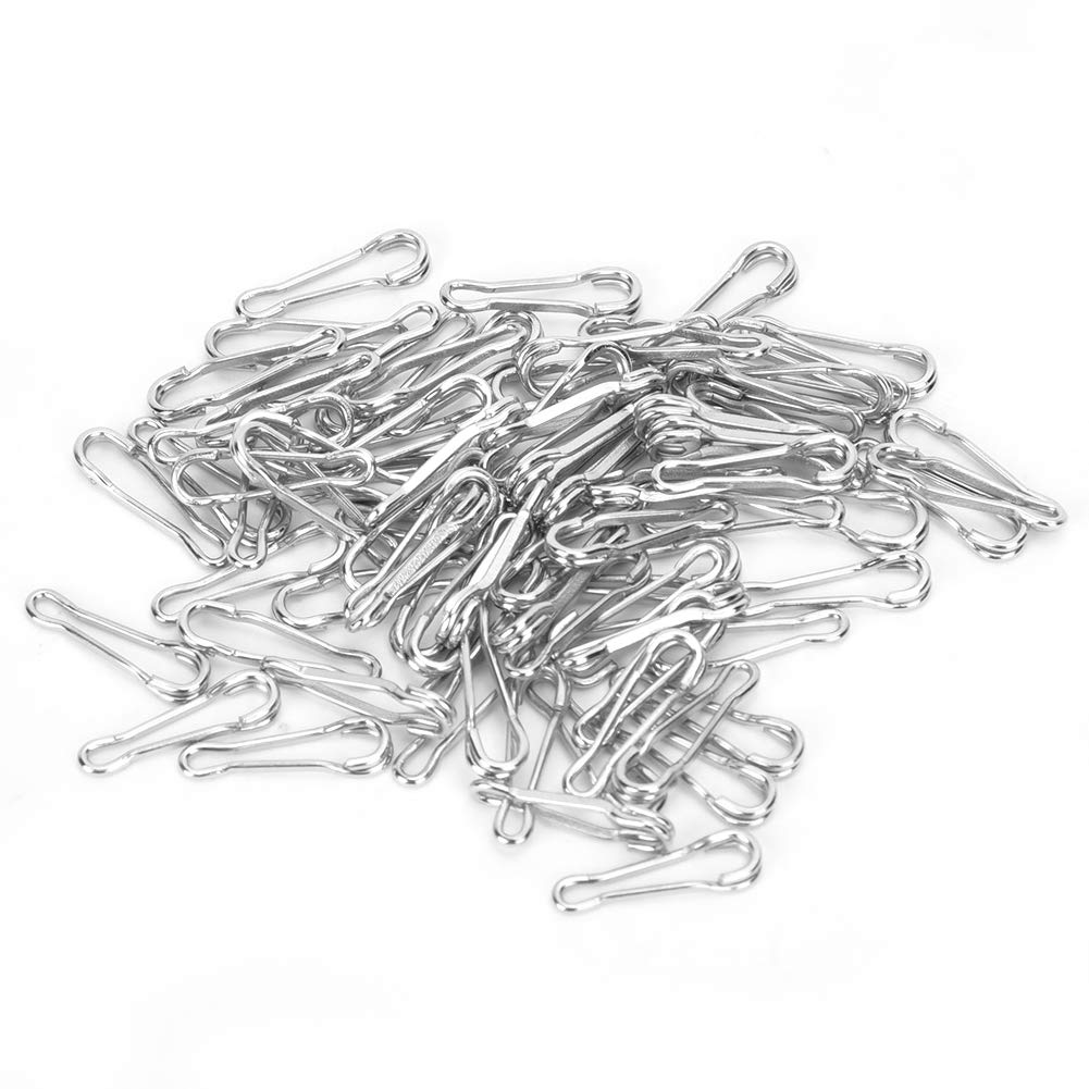 Metal Safety Pin, Stainless Steel Safety Pin Buckle, Large Pulling Force for Wild Fishing Sea Fishing(1# (4 Packs))