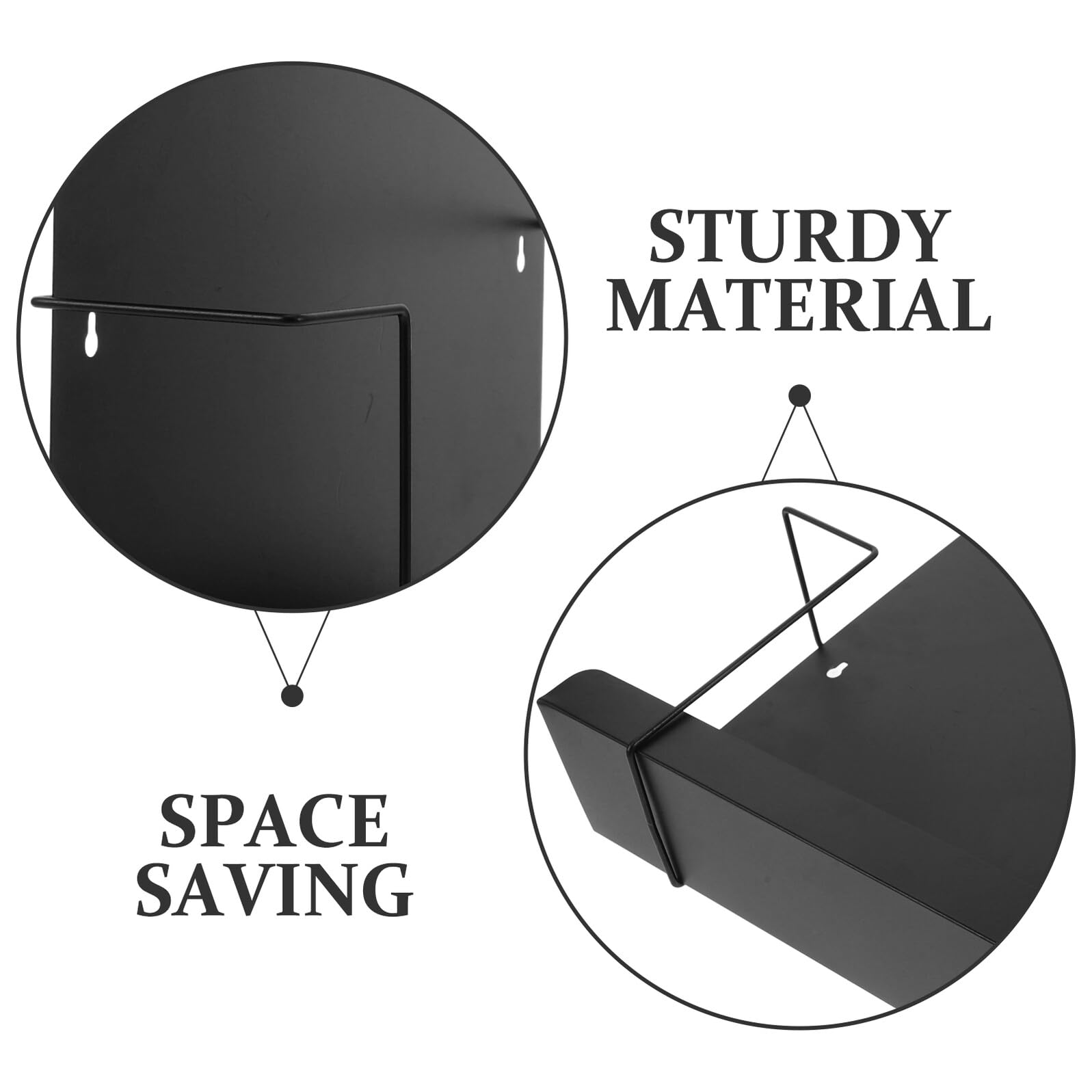 Homoyoyo Scaffale da Parete in Metallo Nero per Vinili, Grande Capacità di Carico e Design Moderno Minimalista per Organizzare Dischi a Casa