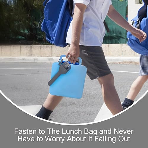 Miniatura 5 de Sophico Juego de utensilios de viaje para acampar y niños, tenedor y cuchara de acero inoxidable, cubiertos con estuche de silicona, portátil y a