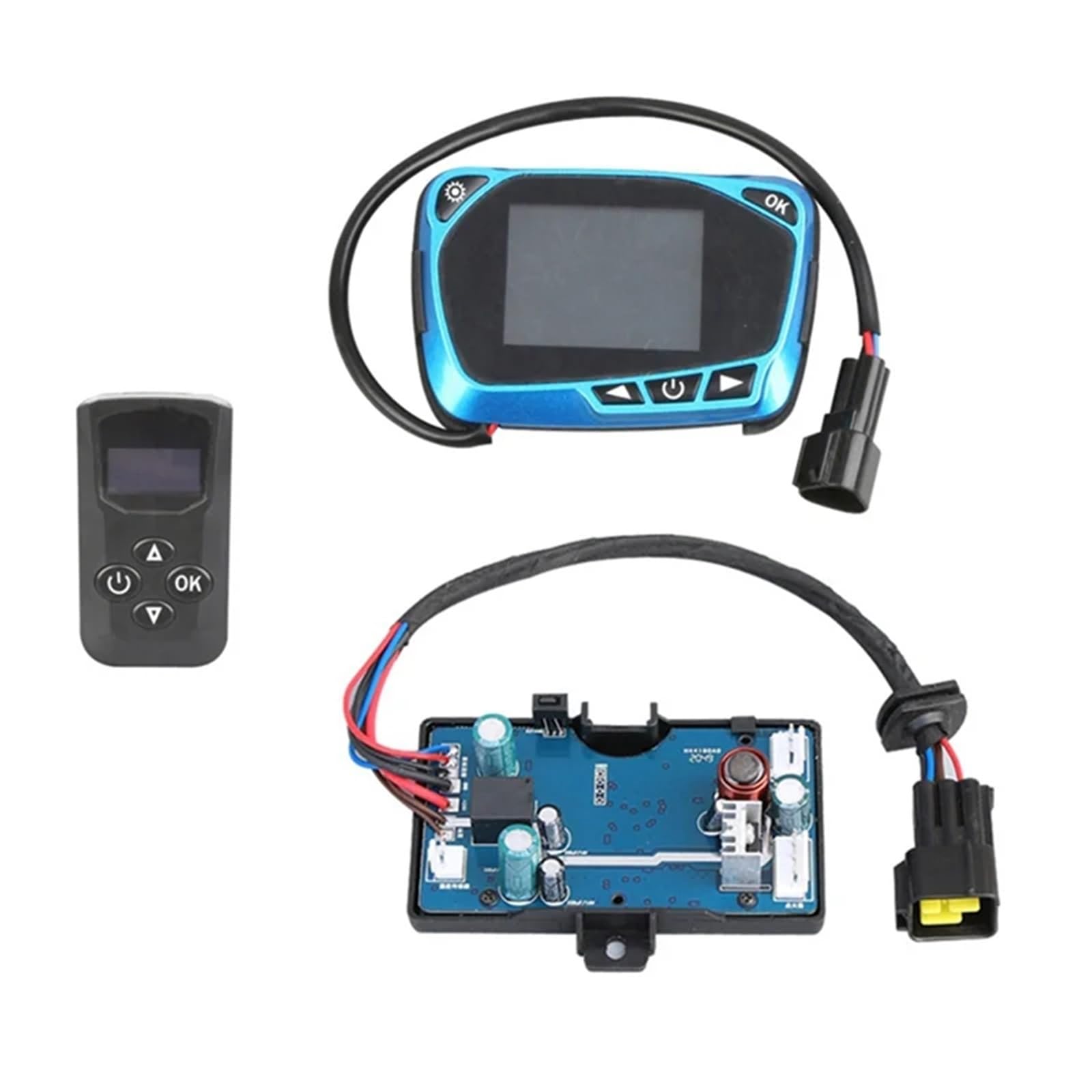 Calentador de Combustible Calentador de Aire de 12 V, 3 kW, 5 kW y 8 kW con Pantalla LCD, Interruptor, Panel de Control Remoto, Placa Base para Coche y camión. Calentador de Aire Diésel