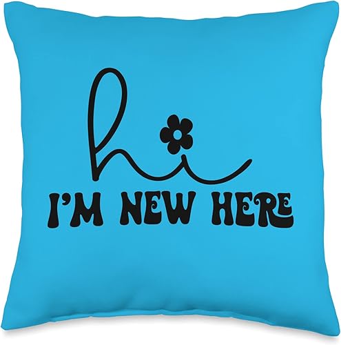 Miniatura 1 de Hi I'm New Here Ice Breaker TShirt for Girls and Women Throw Pillow