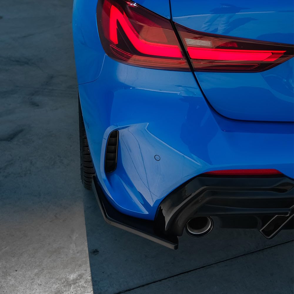 Diffusori Laterali Posteriori Oneway compatibili con BMW Serie 1 F40 M-Pack/M135i 2019- Nero lucido