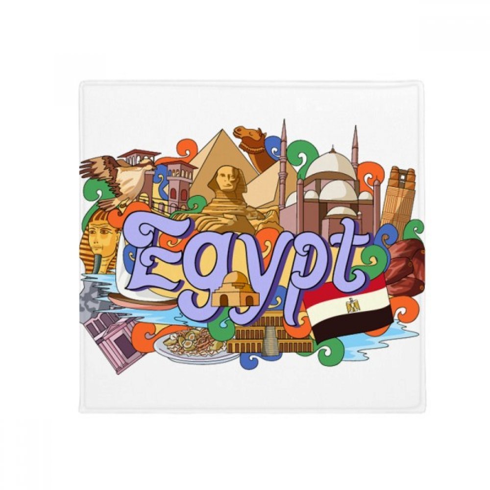 Tapis Pharaon Égypte graffiti coloré 80x80cm une idée cadeau originale pour amateurs d'histoire