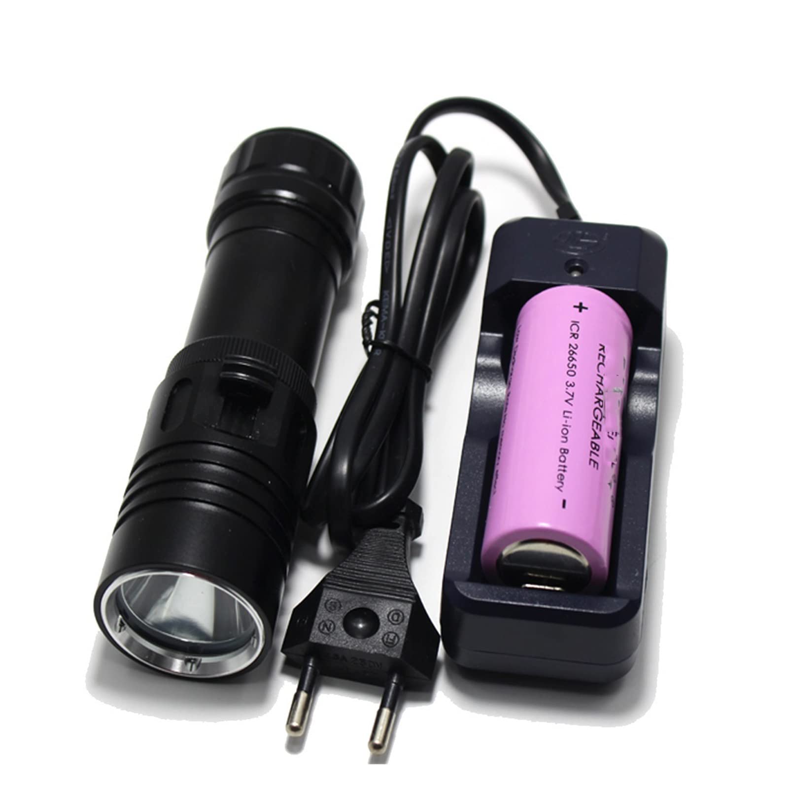 Amazon.co.jp: 水中ライト 5000ルメンズ XM-L2ダイビング懐中電灯26650