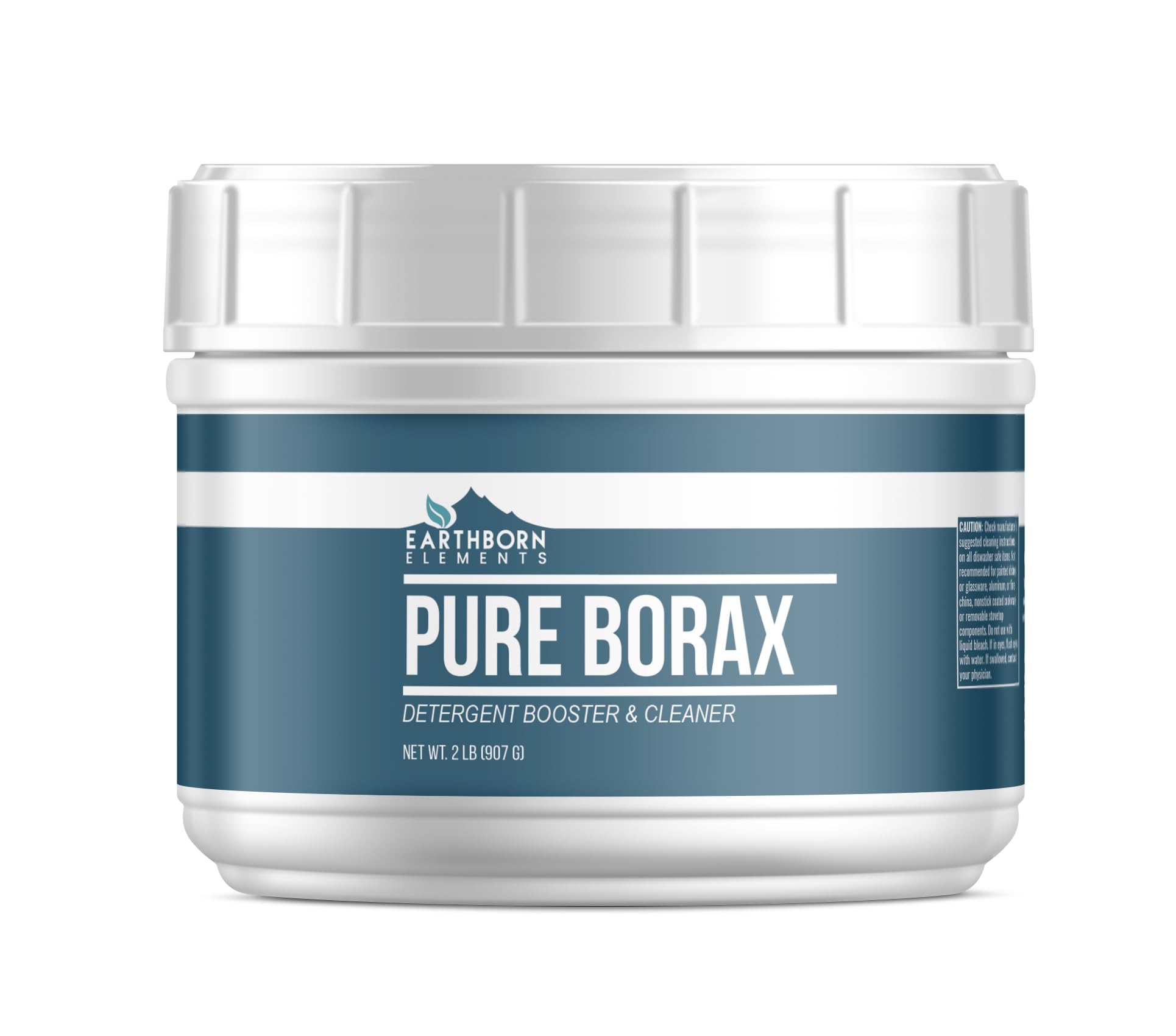 Earthborn Elements Borax Powder (2 lb), Multipurpose Cleaner & Detergent Booster, Resealable Tub