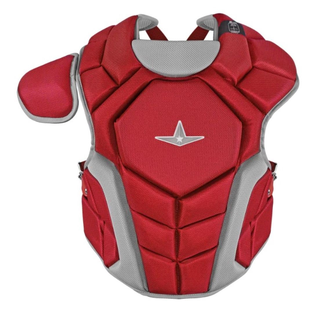 All-Star Top Star Series Baseball Chest Protector Ages 9-12 - High-Impact Foam Padding, Adjustable Fit, Breathable Design for Advanced Protection and Comfort