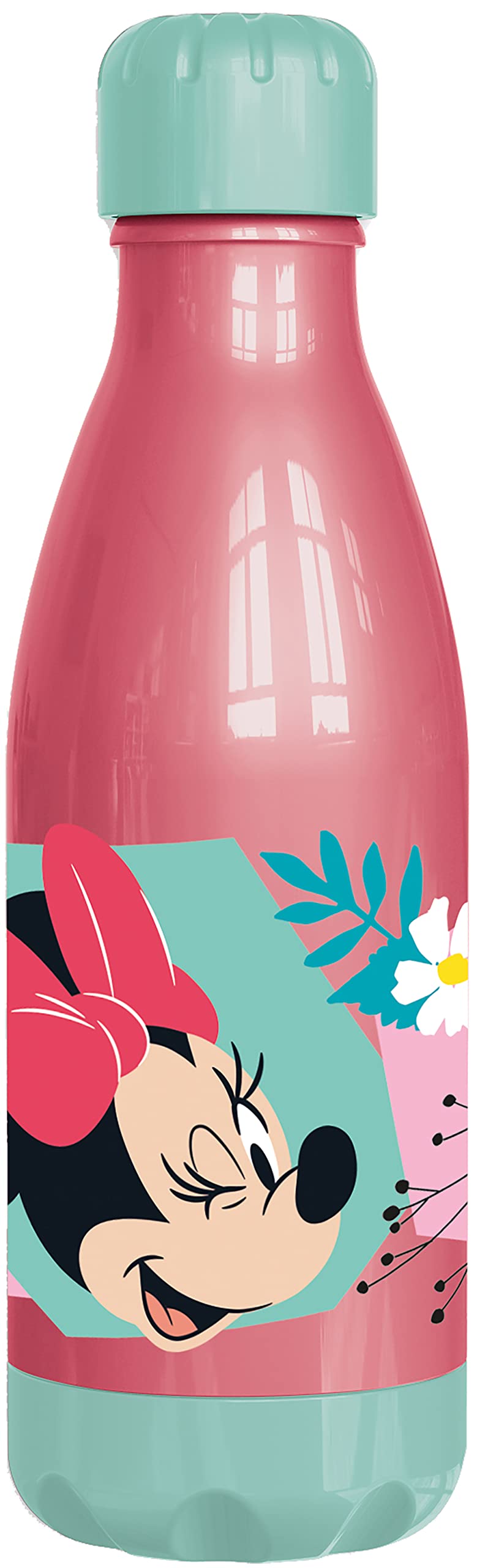 Tataway in viaggio si cresce Disney Minnie Mouse Mickey Mouse Blue Plastic Water Bottle for Girls 560ml with Screw Cap