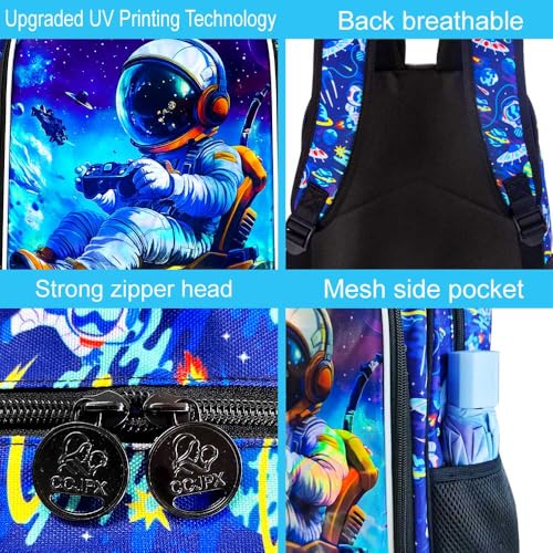 Image of WZLVO 3PCS Dinosaur Backpack for Boys, 16 Inch Kids Water Resistant Preschool Elementary Kindergarten Bookbags and Lunch Box