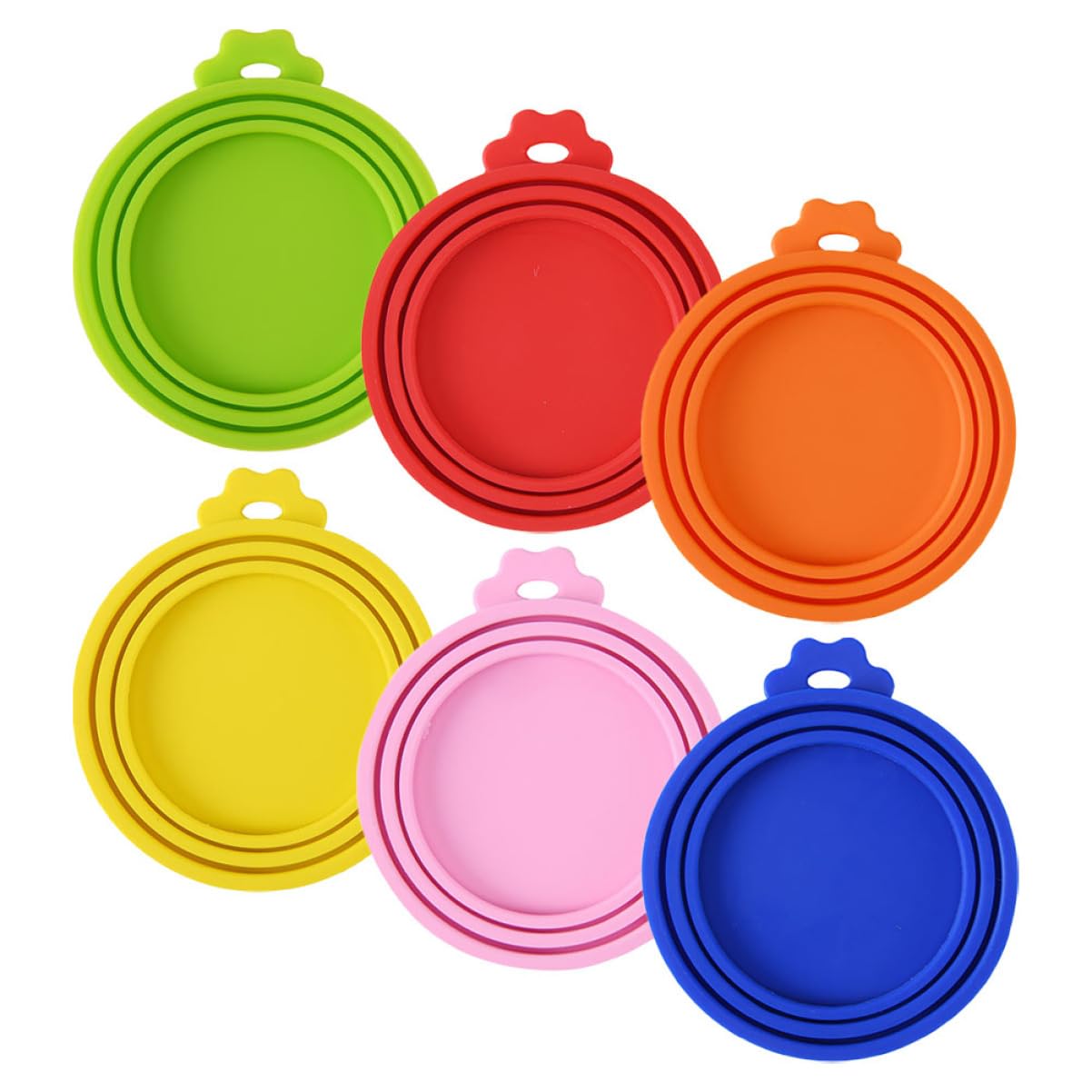 PRETYZOOM 6pcs Silicone Cup Lid for Oui Yogurt Jars Lids for Yogurt Cups Reusable Can Covers for Dog Cat Food