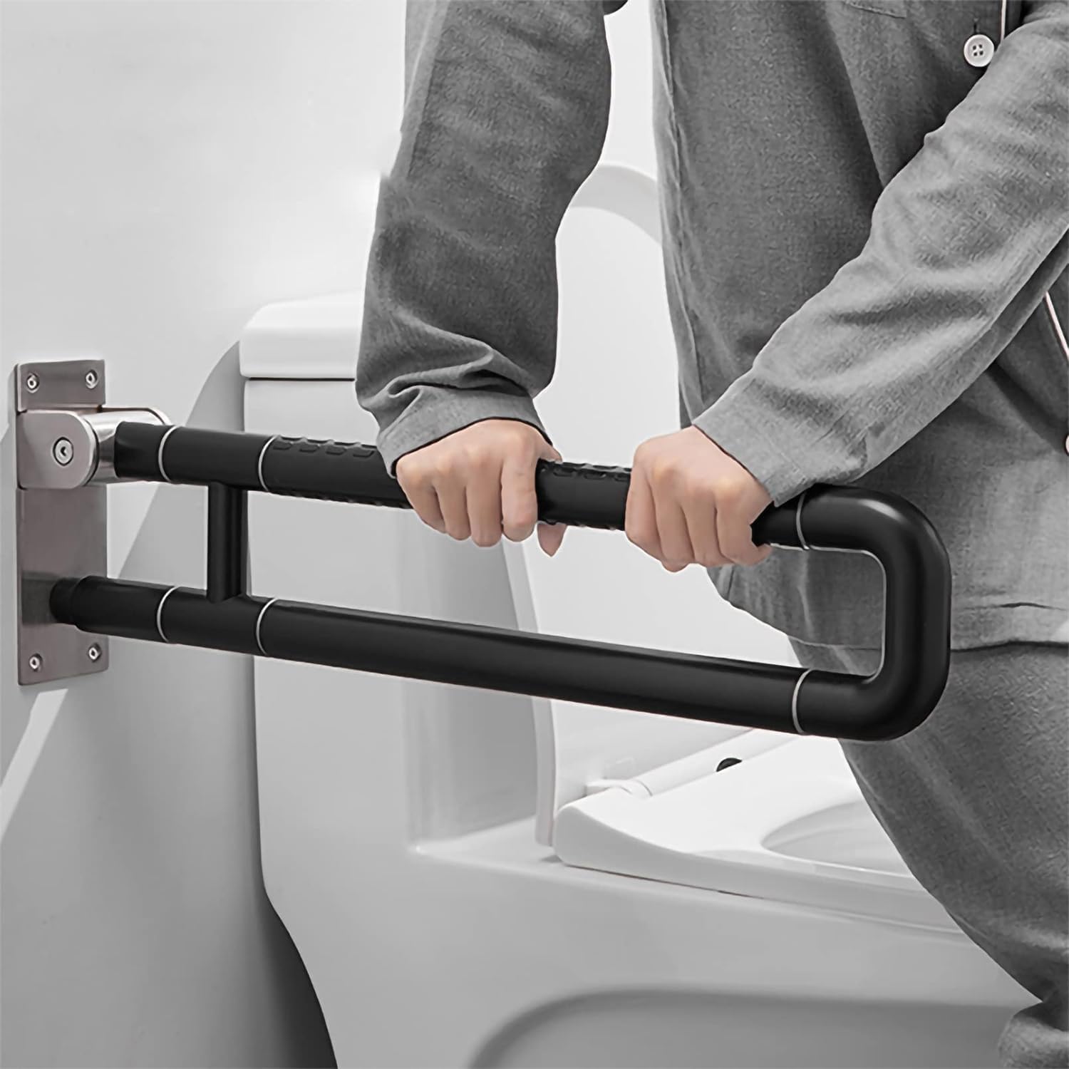 Asidero de baño para salir de la bañera Asidero plegable para minusválidos y discapacitados, asidero de baño para mayor estabilidad, asidero de seguridad y barra para el lavabo