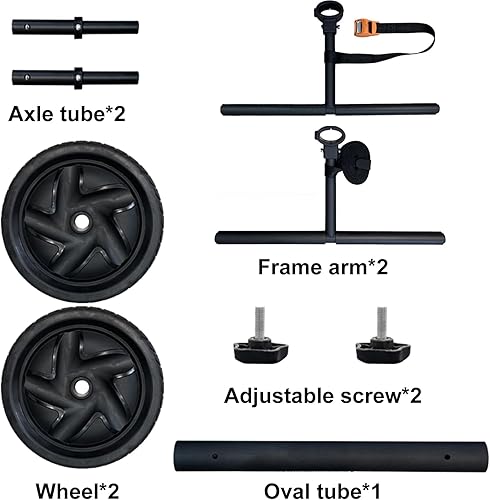 Miniatura 8 de Carrito de kayak Carro Kayak Carrito Carro plegable para Carring Kayaks Canoas Boat Trolley Plata+Negro+Naranja