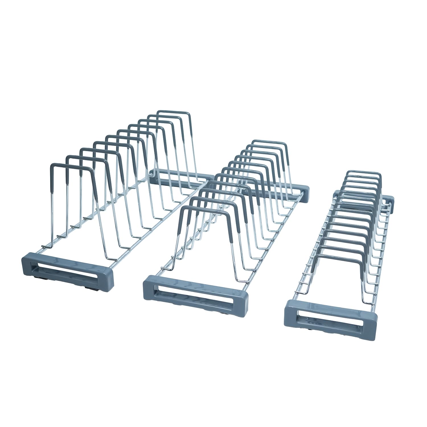 MARQO Stainless Steel Thali Stand Pack of 3, 9 plate,10 Plate,13 palte for Modular Kitchen, Tandem Box Accessories, Rack for Kitchen Drawer (Saucer Rack-Stand) Silver Color,-image-40