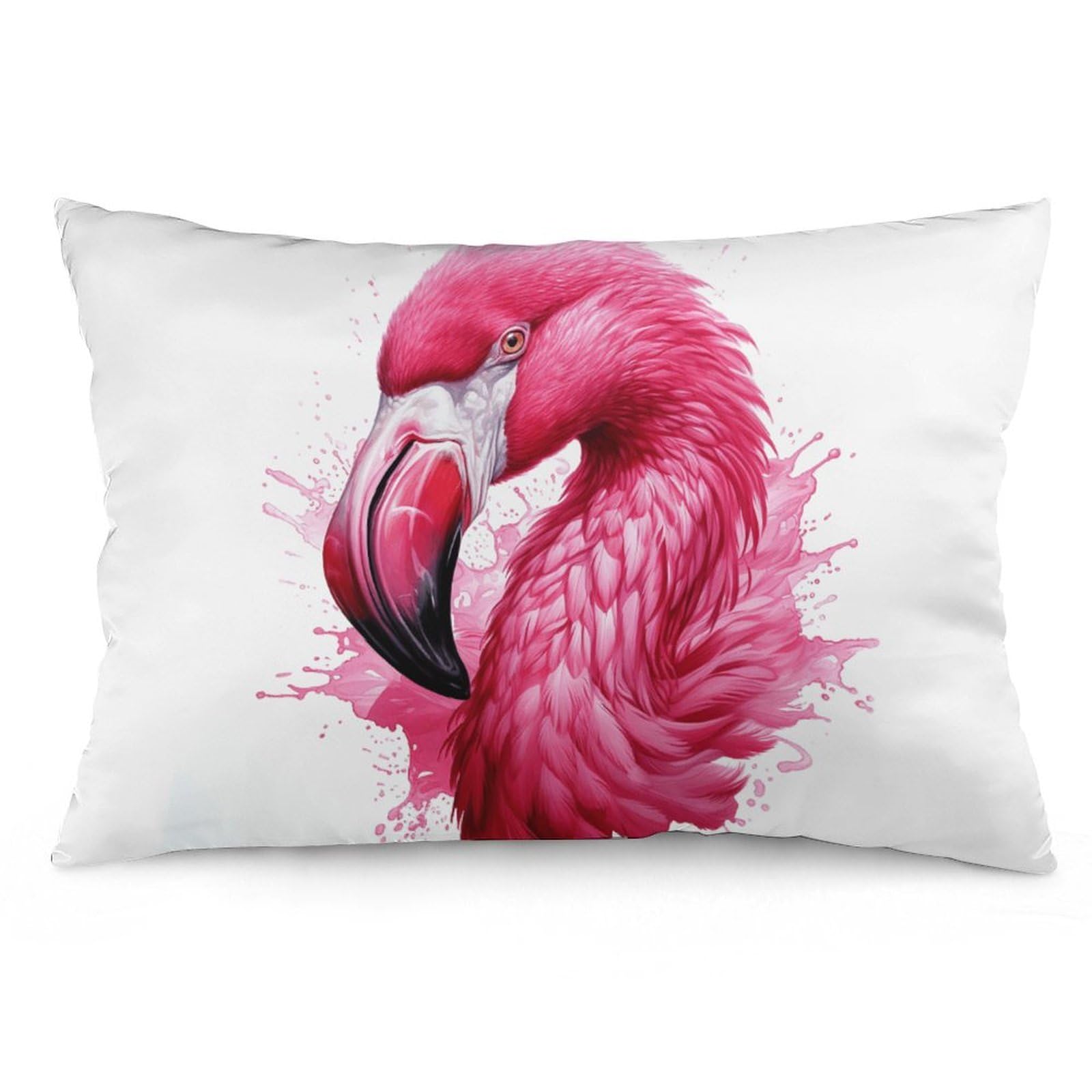NONHAI 2 Pack Pillow Cases for Hair and Skin, Soft Breathable Pillow Case Covers with Hidden Zipper, Dark Peach Flamingo Pillowcase 20"x30" Pillow Covers for Sleeping Gift