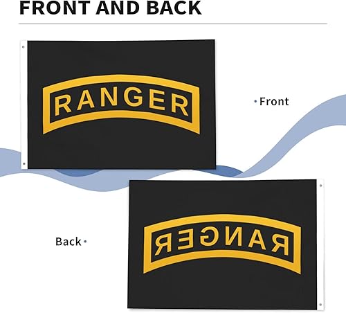 Miniatura 6 de Bandera con pestaña Ranger de 2 x 3 pies, poliéster de doble cara, para exteriores, decorativa, duradera, para el hogar, patio, bandera de bienvenida