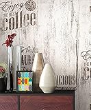 NEWROOM Landhaus Tapete Braun Papiertapete Grau Papier moderne Design Optik Holztapete Holzwand Naturholz Holzpaneele inkl. Tapezier RatgeberNEWROOM Land
