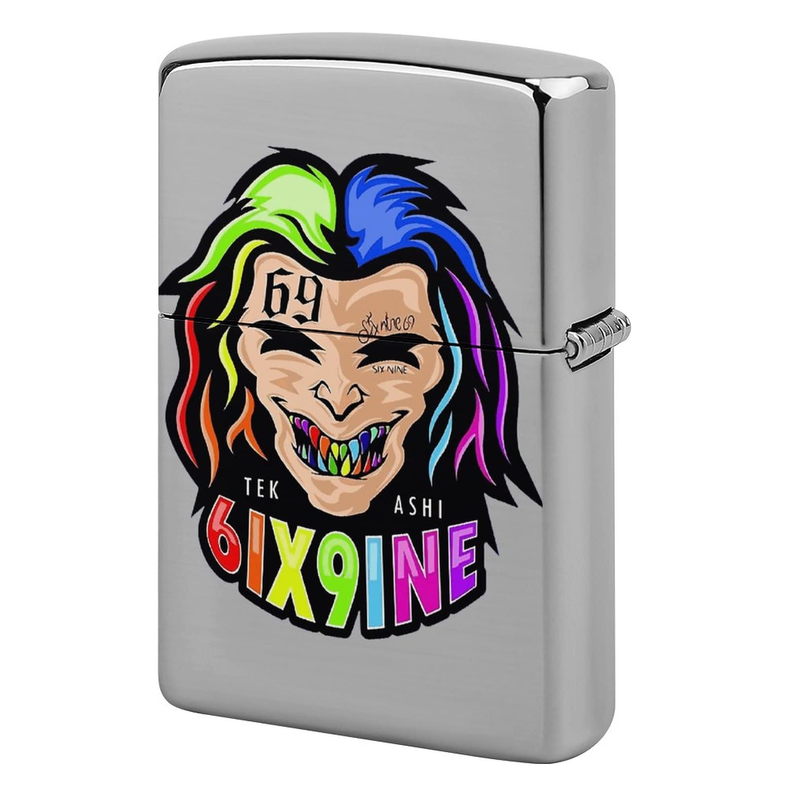 Amazon.co.jp: ライターケース 6ix9ine シックスナイン 虹色 顔