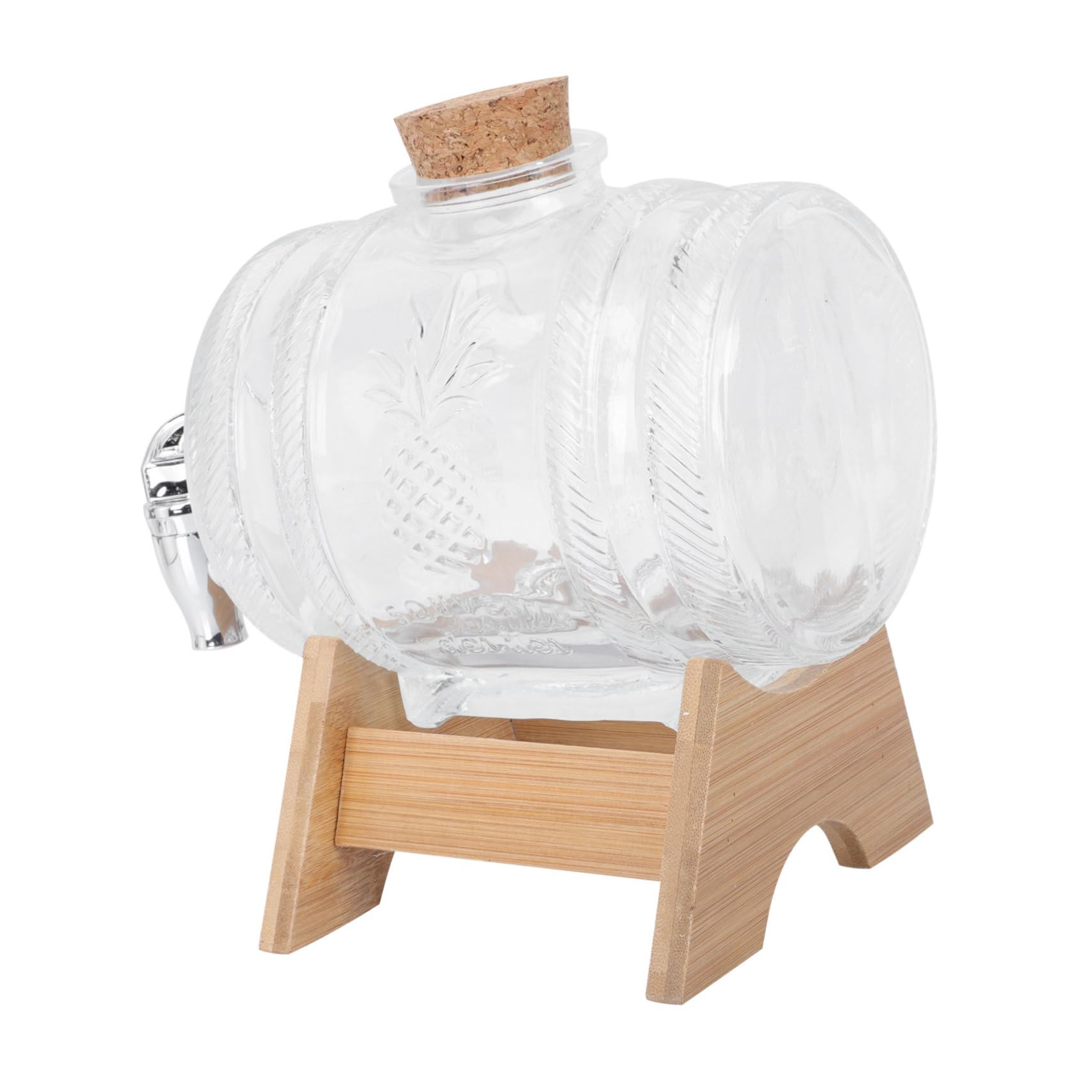 SOLUSTRE Dispensador de Bebidas de Vidrio con Grifo Barril Sellado Base Abs Jarra para Jugos y Vinos el Hogar Recipiente Hermético para Bebidas Refrescantes