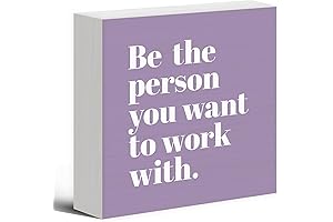 Purple Wooden Tabletop Decor Inspirational Quote