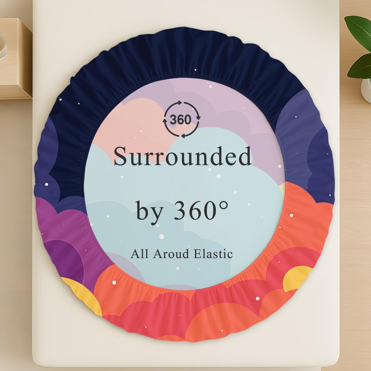 Traumhaft Weltraum Spannbettlaken 140 x 200 x 30 cm 3teilig Märchen Bunt Wolke Spannbetttuch Set für Kinder Jugendliche Erwachsene weich Mikrofaser Bettwäsche Dekor