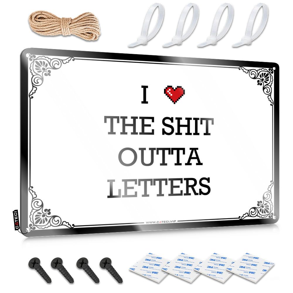 Guest Funny Wall Art Rustic Haves | I Love The Shit Outta Letters New Metal Wall Decor For Slow Home(30X40CM)