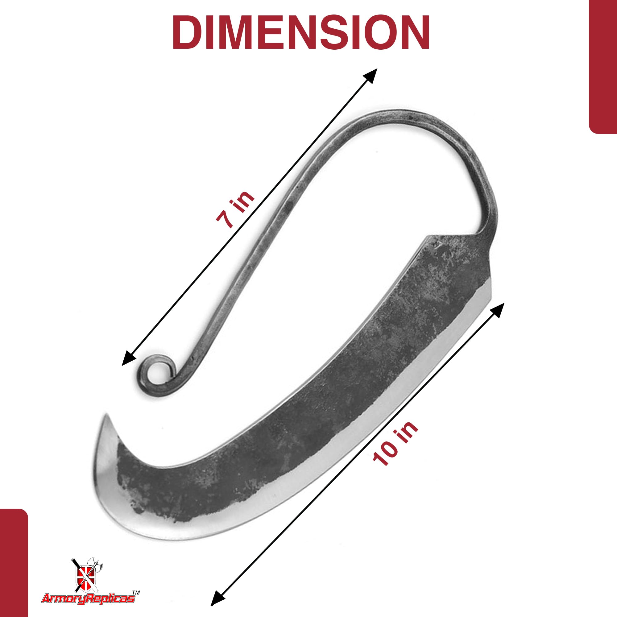 Armory Replicas™ Hand Forged High Carbon Steel Pizza and Cheese Knife with Long Blade and Antique Finish - Medieval Inspired Kitchenware